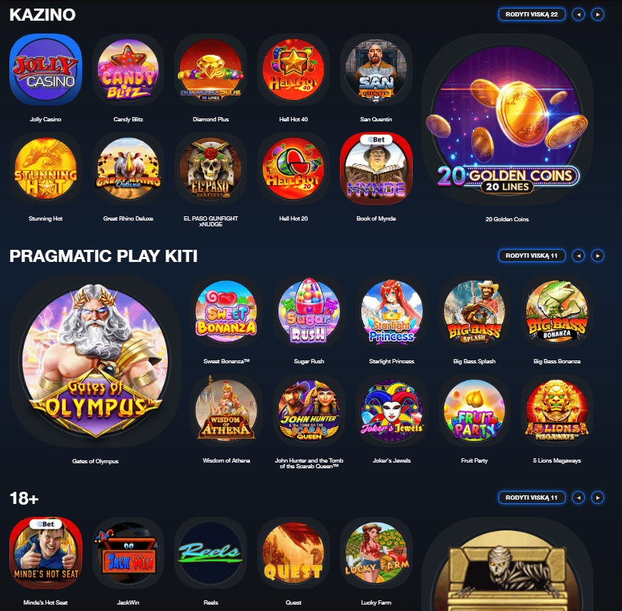 CBet kazino žaidimai